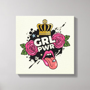 Toile Le style tatouage Girl Power