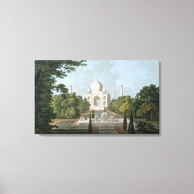 Toile Le Taj Mahal, Agra, du jardin (Recto)