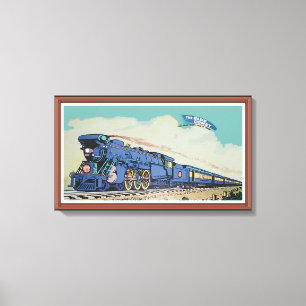 Toile Le train New Jersey Central Blue Comet