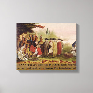Toile Le Traité de Penn avec les Indiens en 1682, c.1840