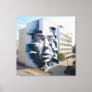 Toile Le visage attentif