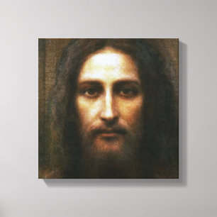 TOILE LE VISAGE SAINT DE L'AFFICHE DE DÉVOTION DE JÉSUS