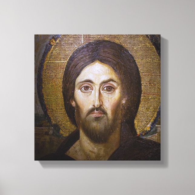 TOILE LE VISAGE SAINT DE L'ICÔNE SACRÉ DE JÉSUS (Recto)