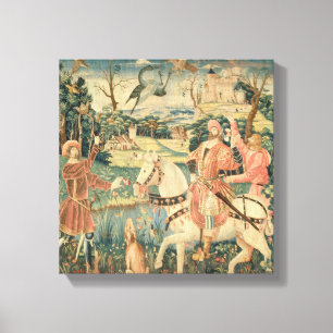 Toile Le vol du héron, franco-flamand
