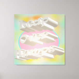 Toile Leap Over Humps art design brumeux pastels et blan