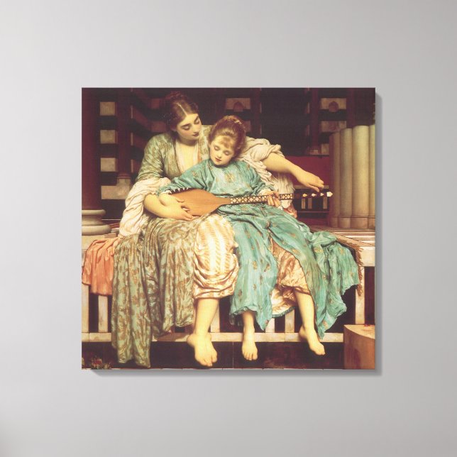 Toile Leçon de musique par Lord Frederic Leighton (Recto)