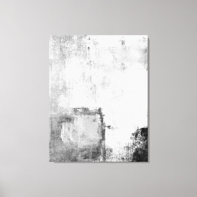 Toile "Leçons" Art Abstrait noir et blanc (Recto)