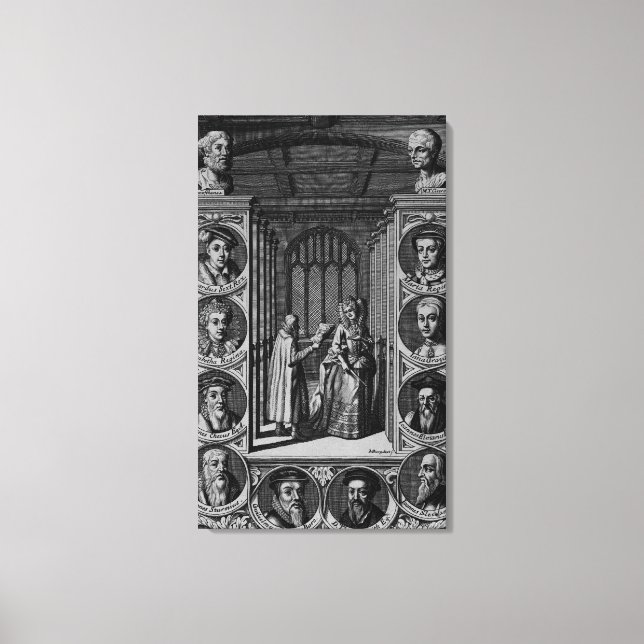 Toile Lecture d'une lettre à la reine Elizabeth I (Recto)