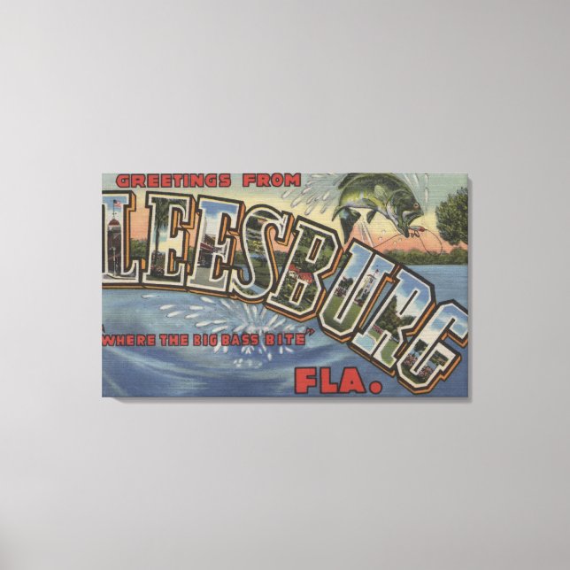Toile Leesburg, Floride - Scènes de grandes lettres (Recto)
