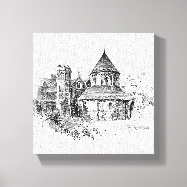 Toile L'église ronde (Recto)