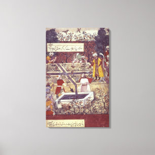 Toile L'empereur Babur et son plan d'architecte