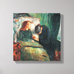 Toile L'enfant malade d'Edvard Munch, montre Sofie à el