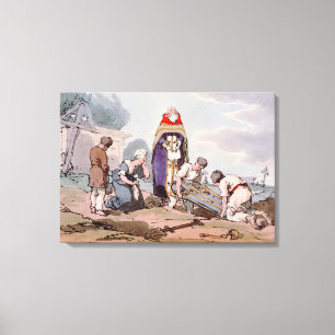 Toile L'enterrement, gravé à l'eau-forte par l'artiste