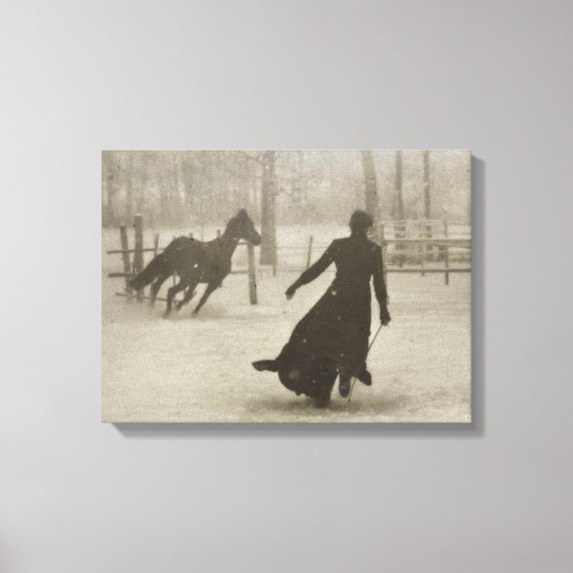 Toile L'Entraîneur De Cheval Par Felix Thiollier 1899 (Recto)