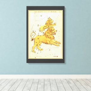 Toile Léo le Lion Constellation Vintage Urania's Mirror