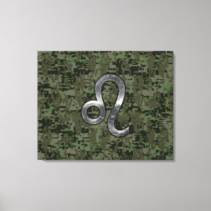Toile Léo Zodiac Connexion Camouflage numérique vert