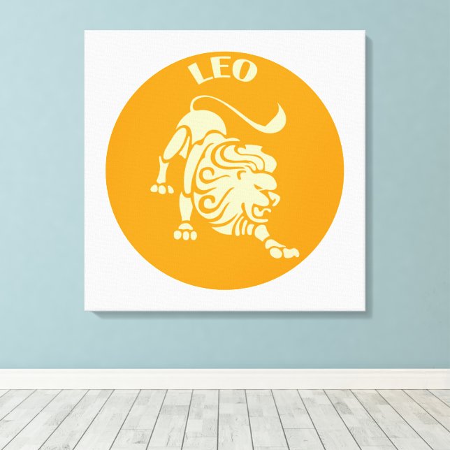 Toile Leo, Zodiac Sign, Horoscope, Astrology (Insitu (Plancher de Bois))
