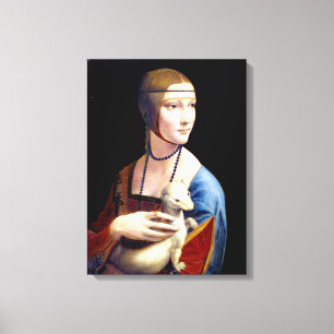 Toile Léonard de Vinci Lady avec une mine