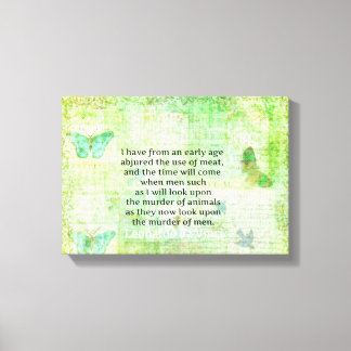 Toile Leonardo da Vinci Animal Rights cite vegan