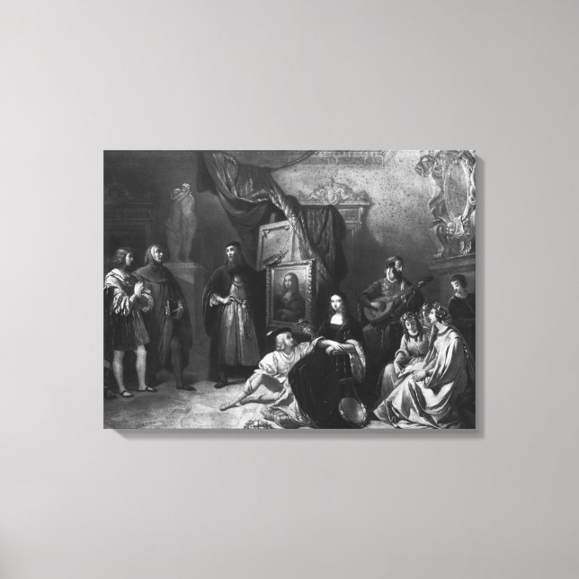 Toile Leonardo da Vinci peint la Gioconda (Recto)