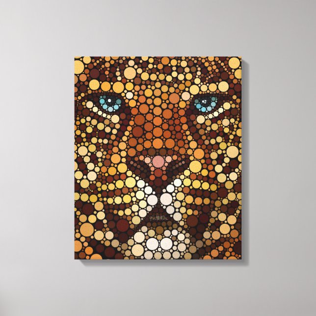 Toile Leopard fait de cercles (Recto)