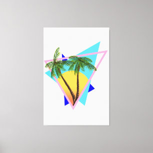 Toile Les années 1980 façonnent le paradis tropical