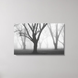 Toile Les arbres dans un paysage brouillard II