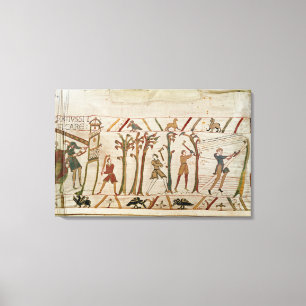 Toile Les arbres sont coupés vers le bas pour construir