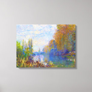Toile Les banques de la Seine en automne Claude Monet