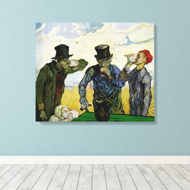 Toile Les buveurs de Vincent van Gogh (Insitu (Plancher de Bois))