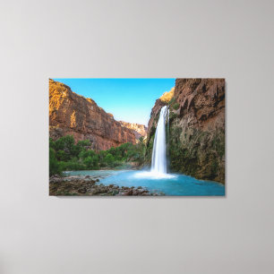 Toile Les cascades   Chutes Havasu au coucher du soleil