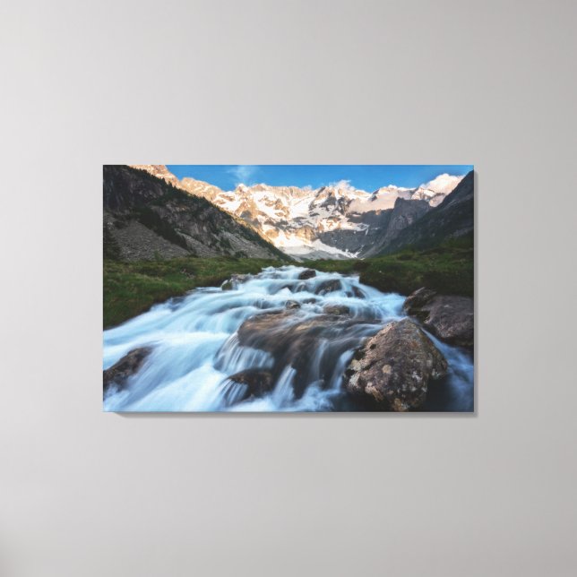 Toile Les cascades | Lac Aviolo, Italie (Recto)