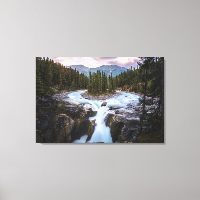 Toile Les cascades | Parc national Jasper, Canada (Recto)