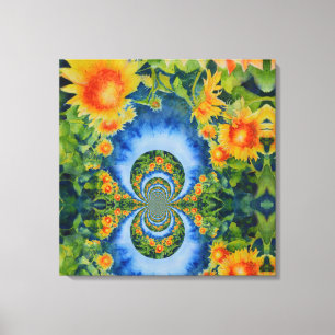 Toile Les champs de tournesol pour toujours