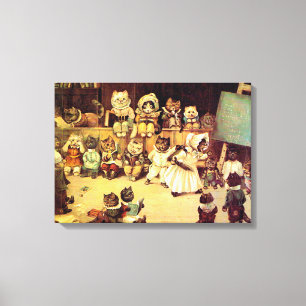 Toile Les chatons d'une école de chat, Louis Wain