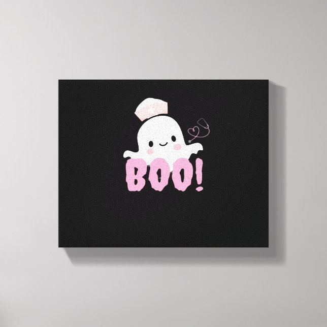 Toile Les Chemises Infirmières D'Halloween Femme Boo ! T (Recto)