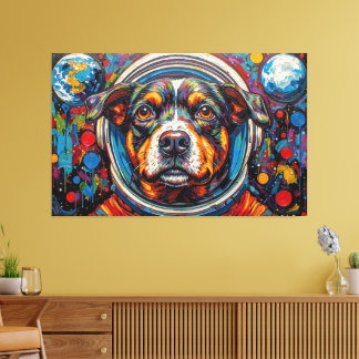 TOILE LES CHIENS DANS L'ESPACE-8
