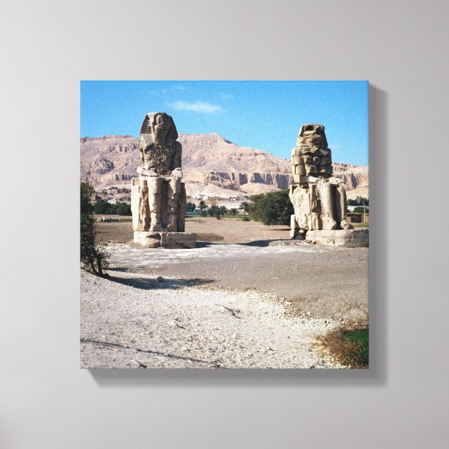Toile Les Colonnes de Memnon, statues d'Amenhotep (Recto)