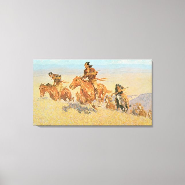 Toile Les Coureurs de Buffalo, Big Horn Basin de Remingt (Recto)