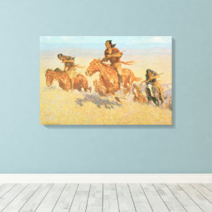 Toile Les Coureurs de Buffles, Big Horn Basin de Remingt