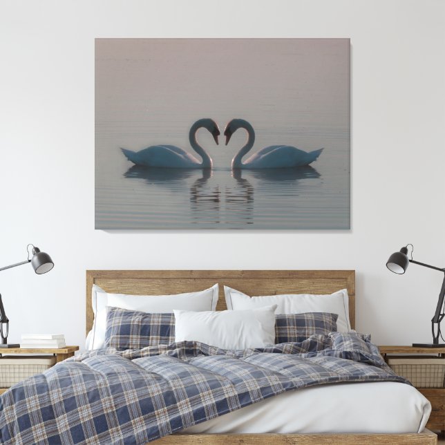 Toile Les cygnes bleus doivent être amoureux (Insitu(Chambre))