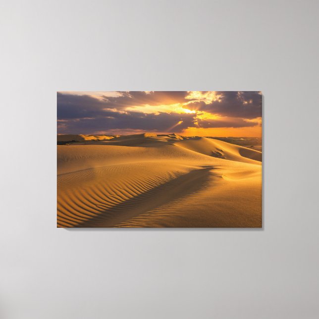 Toile Les déserts | Paysage des dunes de sable (Recto)