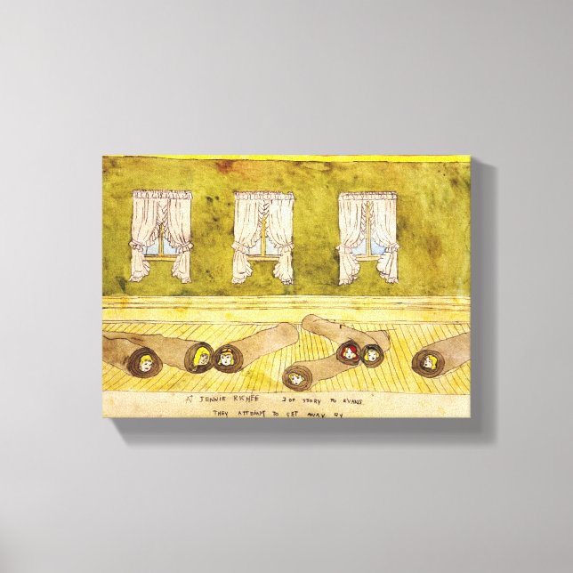 Toile Les Evans se roulent eux-mêmes dans des tapis de s (Recto)
