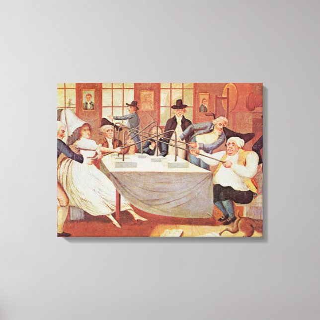Toile Les expériences de Benjamin Franklin en électricit (Recto)