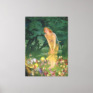 Toile Les fées au clair de lune