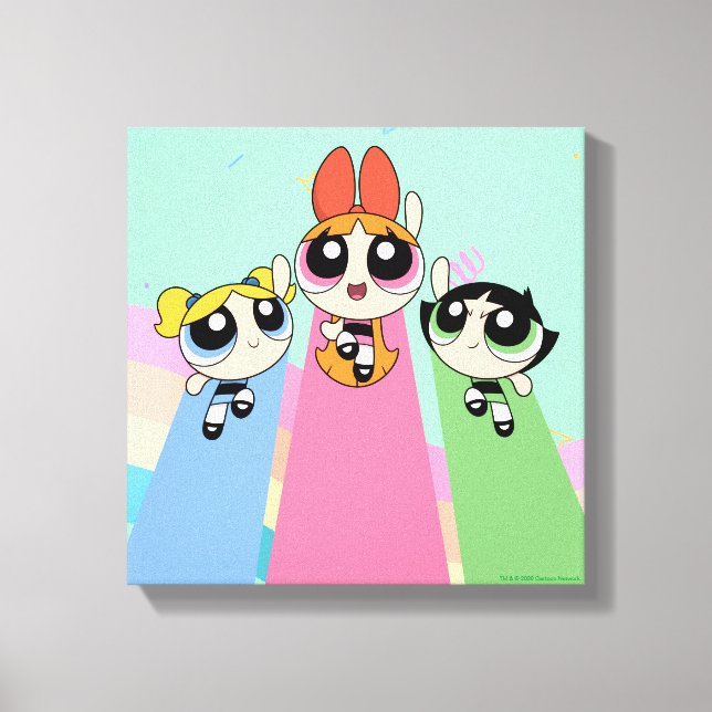 Toile Les filles Powerpuff volent haut (Recto)