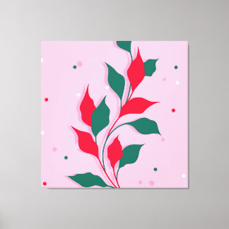 Toile Les fleurs en Crimson