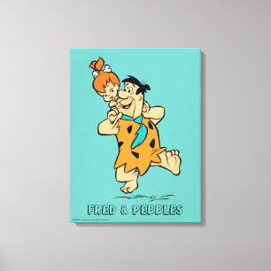 Toile Les Flintstones Fred et Flintstone de cailloux