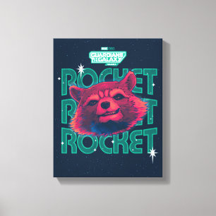 Toile Les Gardiens de la Galaxy Rocket Face Graphic