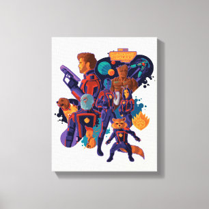 Toile Les Gardiens de l'équipe Galaxy Illustration spati